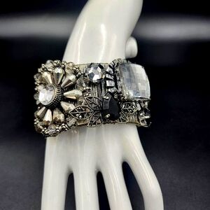 Modern Brutalist Style wire Spun Cuff Bracelet